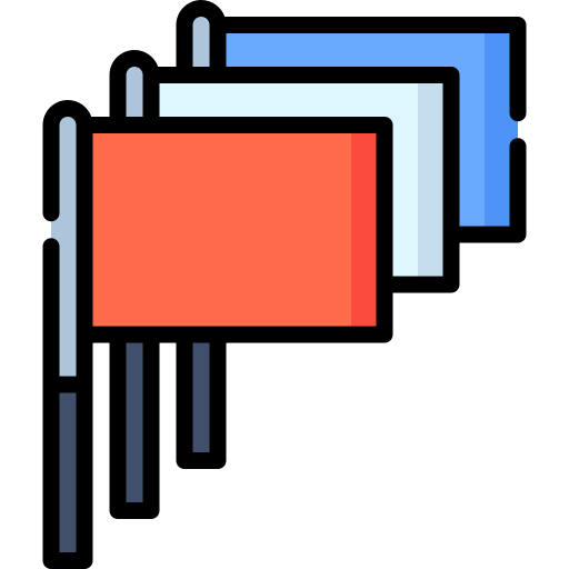 bandera de árbitro Special Lineal color icono