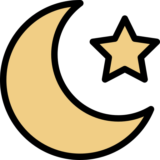 księżyc i gwiazda Generic color lineal-color ikona