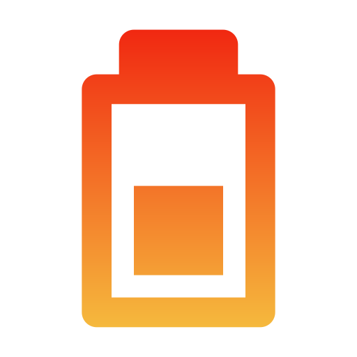 batterij helft Generic gradient fill icoon
