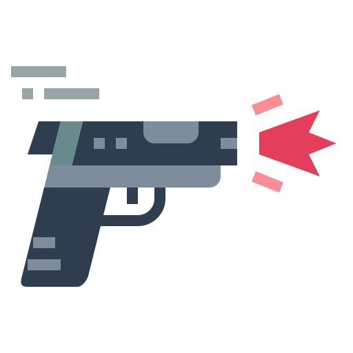 Gun Smalllikeart Flat icon