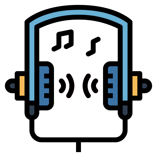Headphones Smalllikeart Lineal Color icon