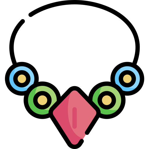 Ожерелье Kawaii Lineal color иконка