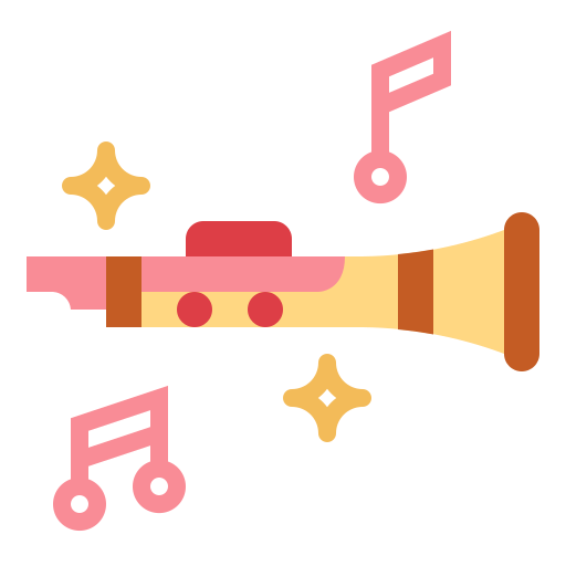 klarinette Smalllikeart Flat icon