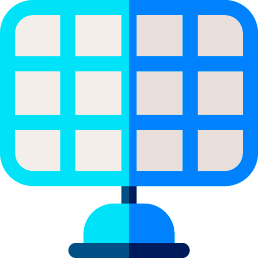 Solar panel Basic Rounded Flat icon