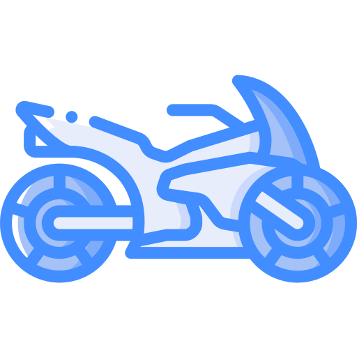 Motorbike Basic Miscellany Blue icon