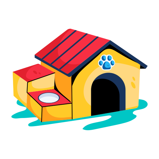 hondenhuis Generic Sticker Color Fill icoon