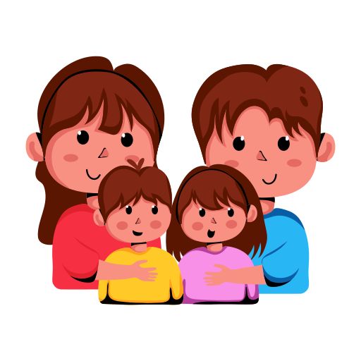familie Generic Sticker Color Fill icoon