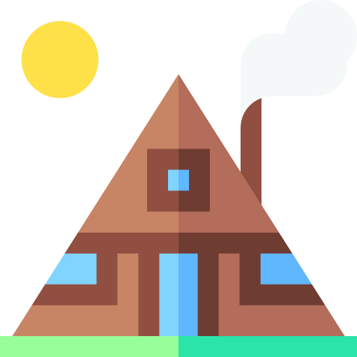 mały dom Basic Straight Flat ikona