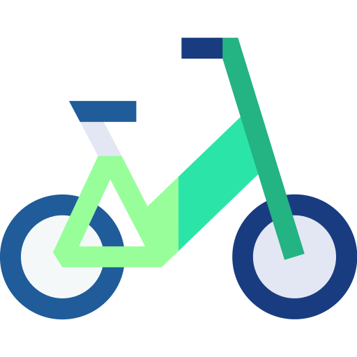 elektrische fiets Basic Straight Flat icoon