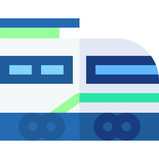 bullet trein Basic Straight Flat icoon