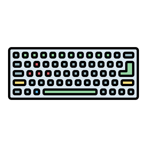 tastiera Generic color lineal-color icona