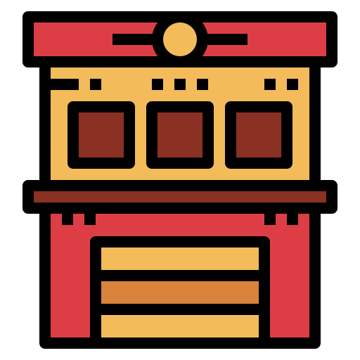 estación de bomberos Smalllikeart Lineal Color icono