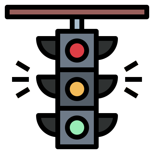 Traffic light Smalllikeart Lineal Color icon