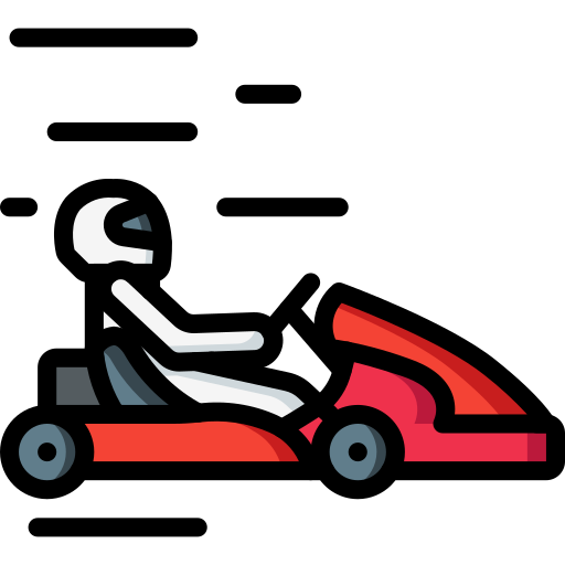 kart fahren Basic Miscellany Lineal Color icon