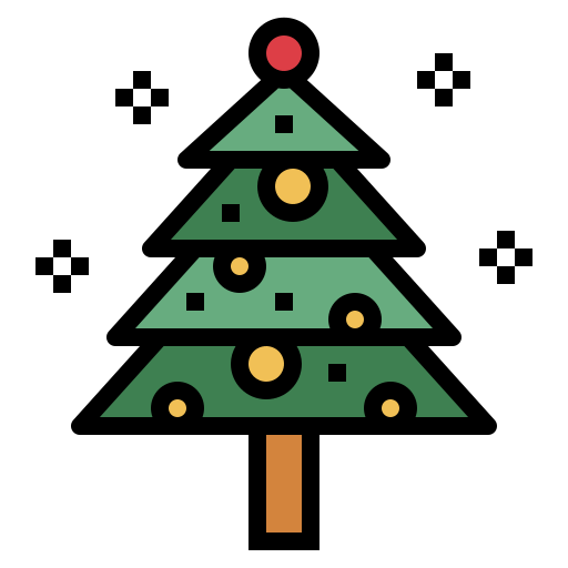 árbol de Navidad Smalllikeart Lineal Color icono