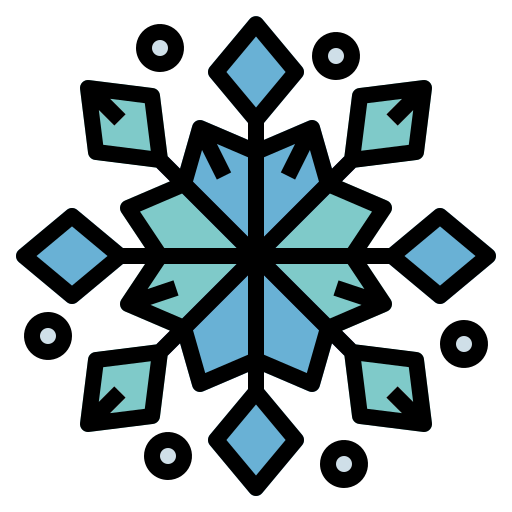płatek śniegu Smalllikeart Lineal Color ikona