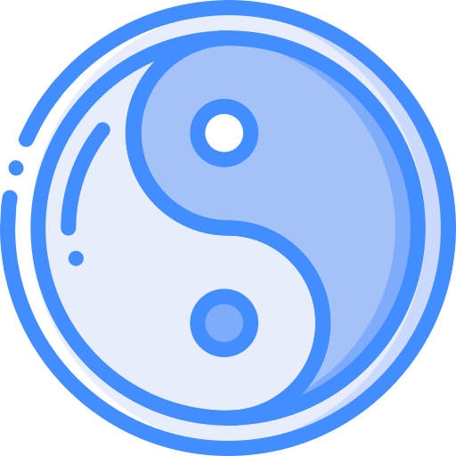 yin yang Basic Miscellany Blue icoon