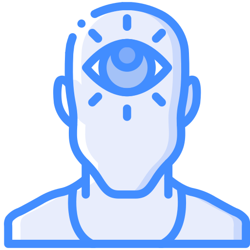 Third eye Basic Miscellany Blue icon