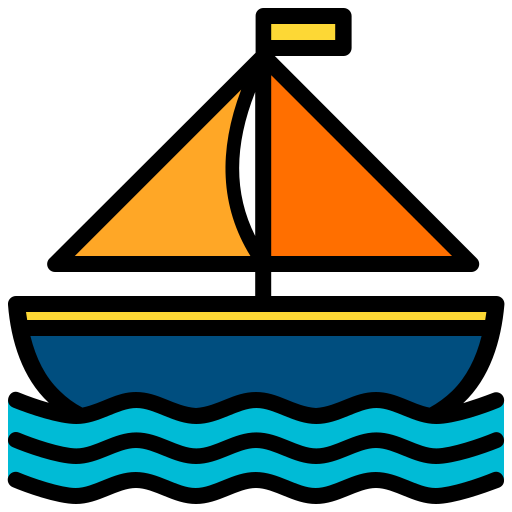 Лодка Generic color lineal-color иконка