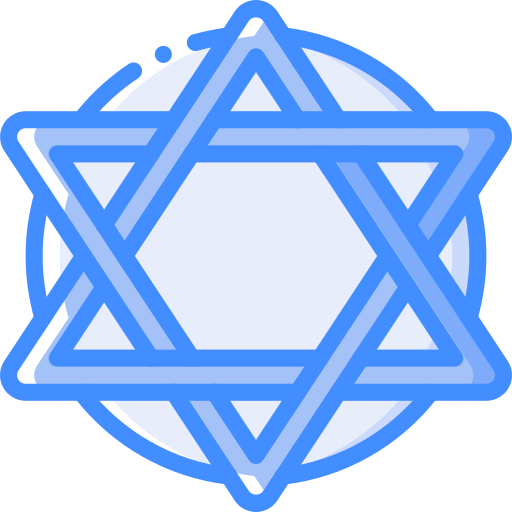 Estrella de david Basic Miscellany Blue icono