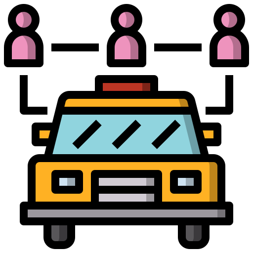 Taxi Surang Lineal Color icon