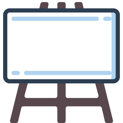 Whiteboard Basic Miscellany Flat icon