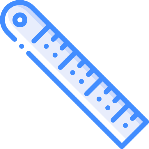 Ruler Basic Miscellany Blue icon