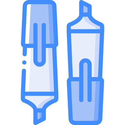 Highlighter Basic Miscellany Blue icon