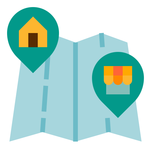Map mynamepong Flat icon