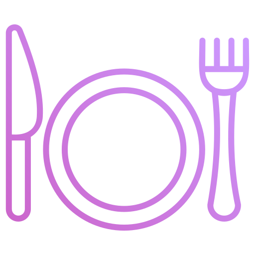 fourchette et couteau Generic gradient outline Icône