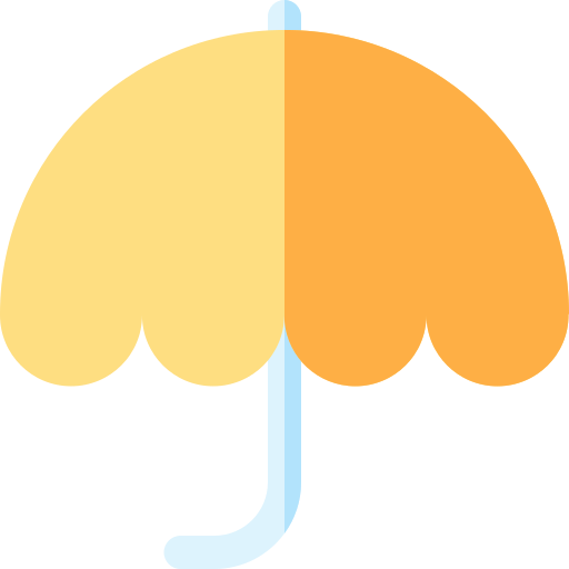 Guarda-chuva Basic Rounded Flat Ícone