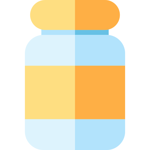 bouteille de pilules Basic Rounded Flat Icône