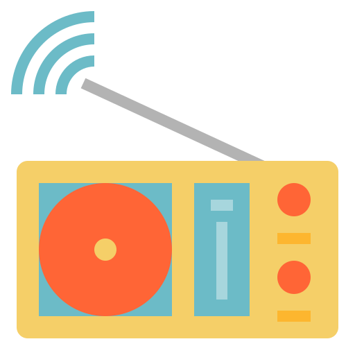 Radio mynamepong Flat icono
