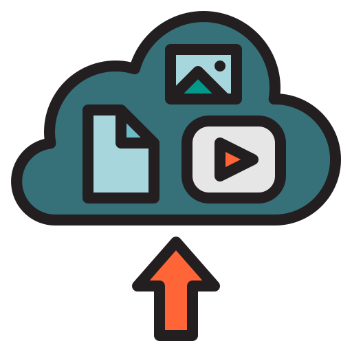 Cloud storage mynamepong Lineal Color icon