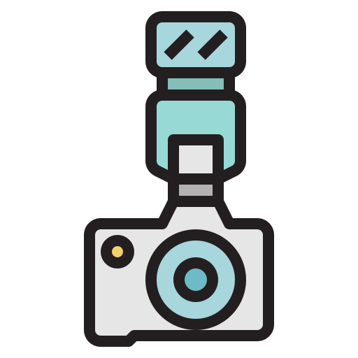 kamera mynamepong Lineal Color ikona