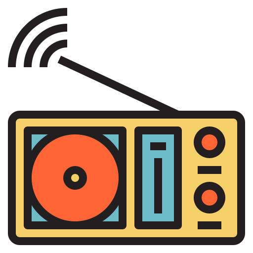 radio mynamepong Lineal Color ikona