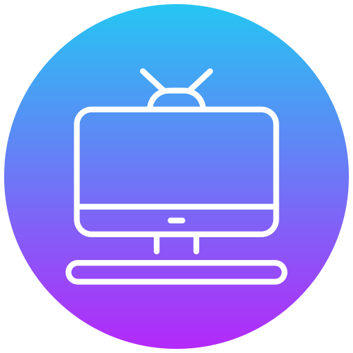 televisiescherm Generic gradient fill icoon