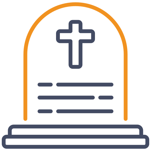 Tombstone Generic color outline icon