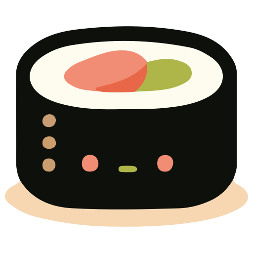 rollo de sushi Generic Sticker Color Lineal Color icono