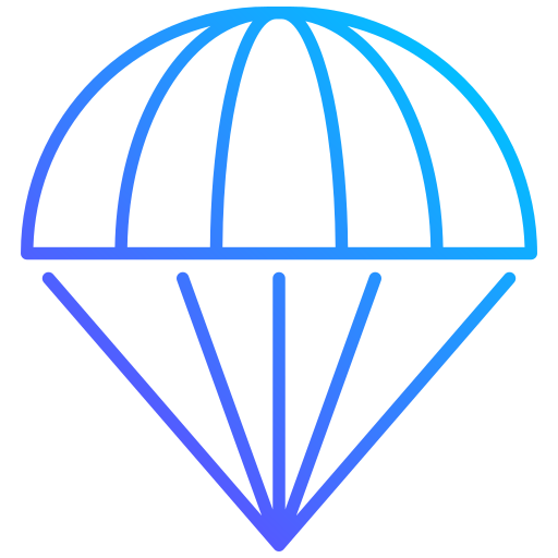 paracadute Generic gradient outline icona