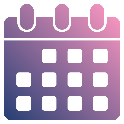 calendario Generic gradient fill icono