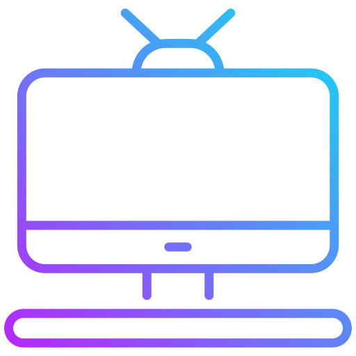 pantalla de televisión Generic gradient outline icono