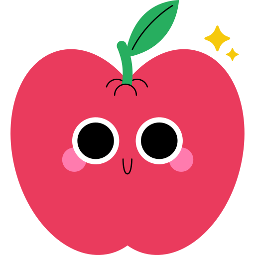 jabłko Generic Sticker Color Outline ikona