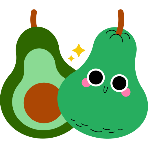 avocado Generic Sticker Color Outline icoon