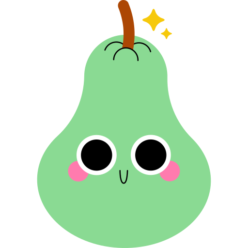 Pear Generic Sticker Color Outline icon