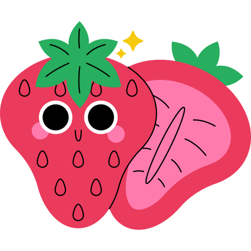 Strawberry Generic Sticker Color Outline icon