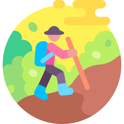 hiking Detailed Flat Circular Flat icoon