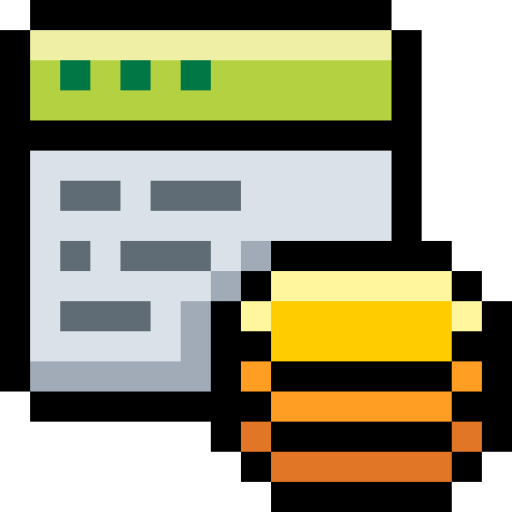 webseite Pixel Linear color icon