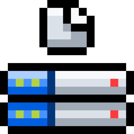 serverrapport Pixel Linear color icoon