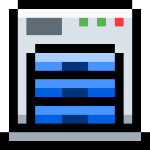 server Pixel Linear color icoon